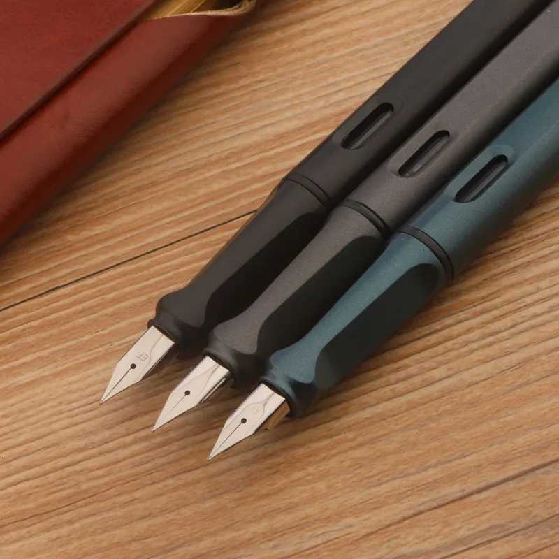 Posture Correction Matte Black 860 Fountain Pen EF Nib Plastic Frosted Green Stationery School Off Supplies Ink Pens Y251218