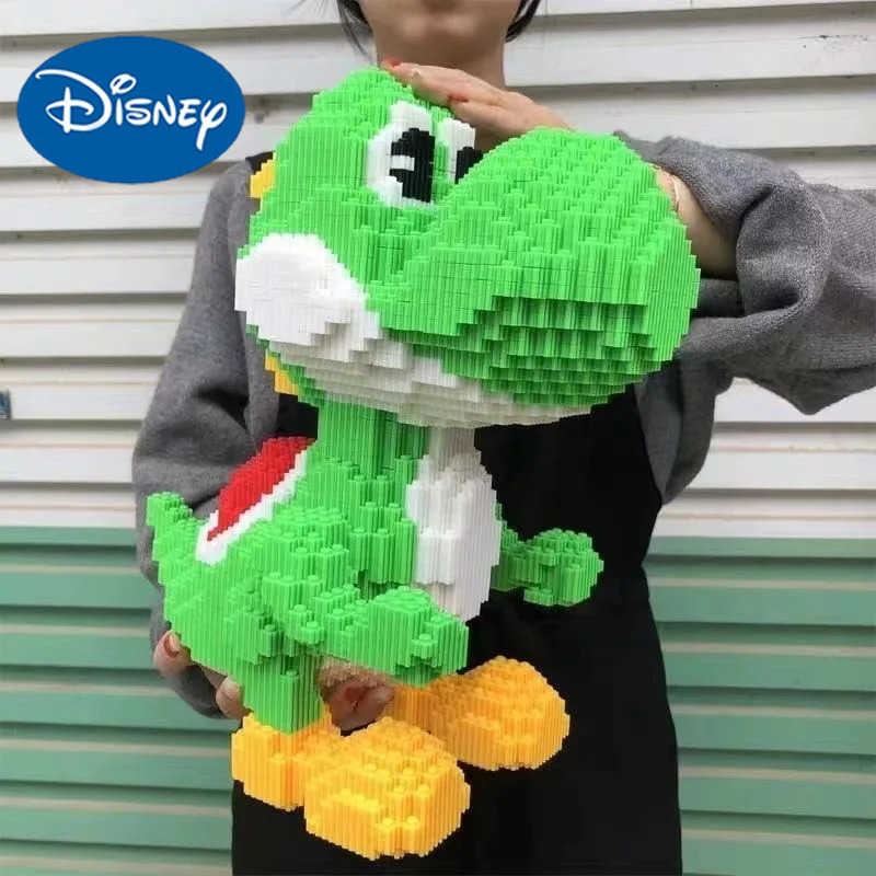 Disney Giant Green Animal Dinosaur Game Character Building Blocks Small Particle Bricks Childrens Assembled Building Blocks Toy H251218