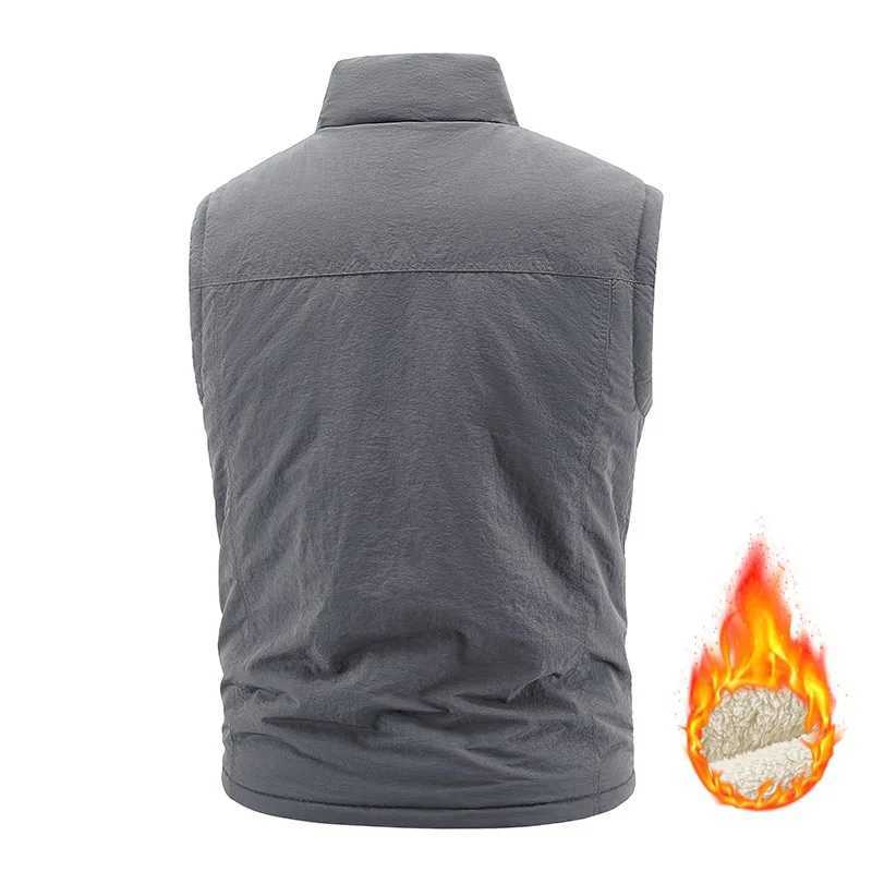Multiple Sizes To Choose From Fashion Large Mens Multi-Pocket Clothing Vest Jackets Sleeveless Coat Male Warm Waistcoat FleeceG251218