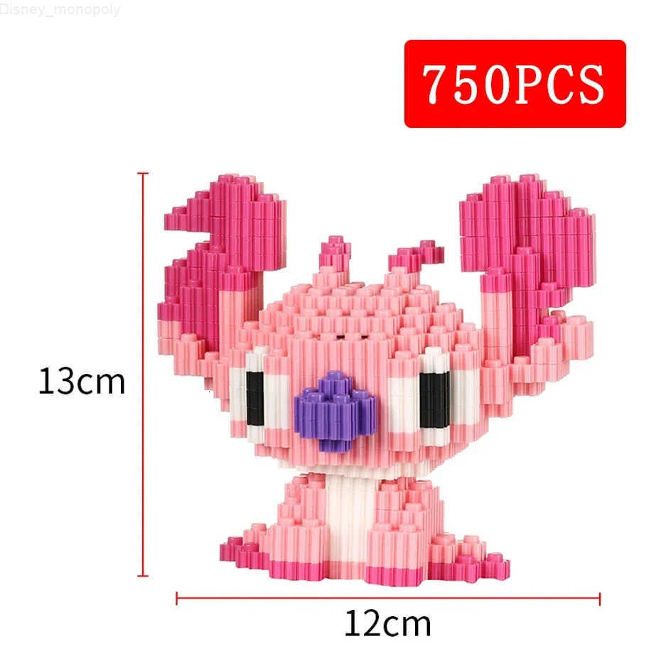 Disney Stitch Mickey Minnie Mouse Doll Star Derena Belle Assemble Kids Building Blocks Puzzle Assembly Toys Kids Gifts H251218
