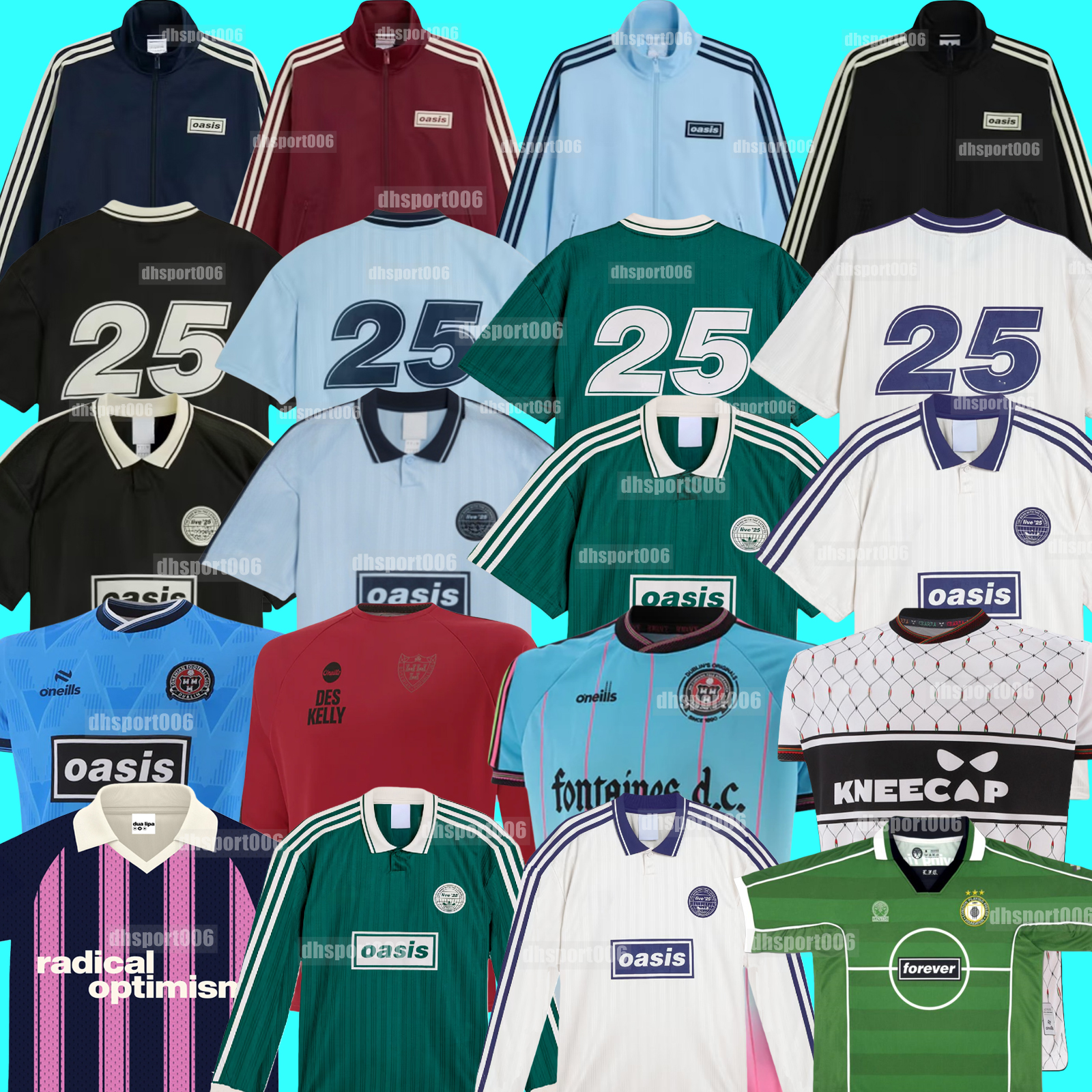 Oasis jacket Bohemians 2025 Oasis Tour Firebird Track Football Jersey Shirts Fontaines Dc Home BLACK GUINNESS TOUR JACQUARD Dua Lipa Tour Jersey