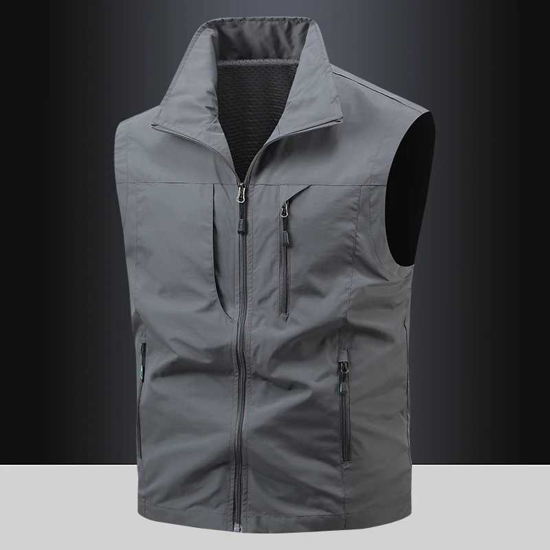 M-8XL New Autumn and Winter Vest for MenComfortableHigh-qualityMulti Pocket Fashionable Vest Jacket for MenG251218