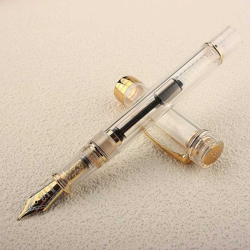 New Jinhao 100 Resin Fountain Pen 8 F/M Nib Ivory Color Writing Ink Pens with School Off Supplies Y251218