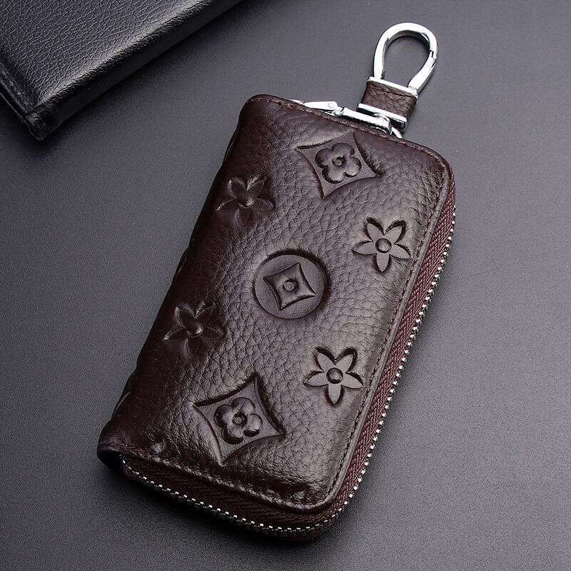 2025 Zipper Large Capacity Men Genuine Leather Multifunctional Practical Car Bag Cowhide Key Pouch 250818