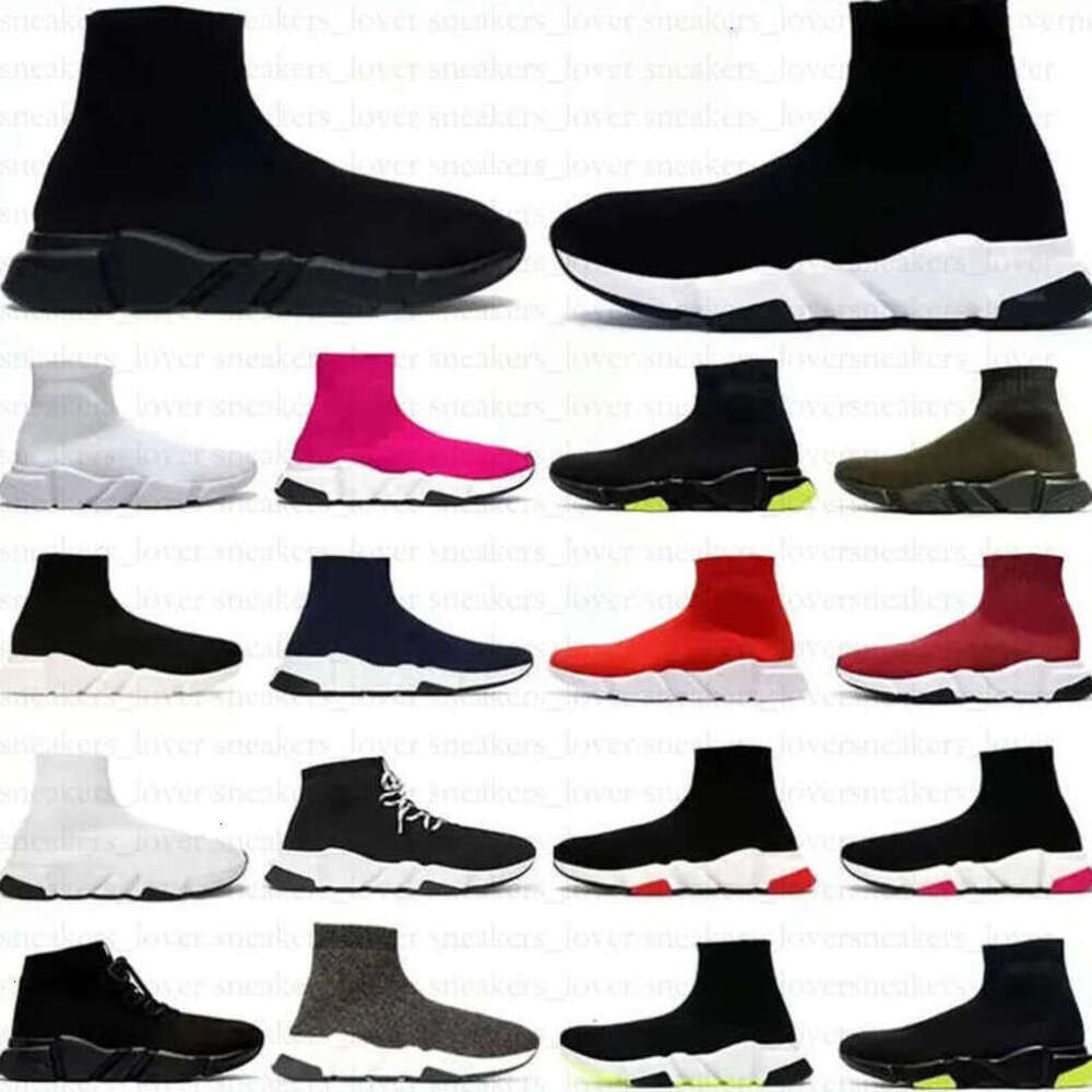 Designer sock shoes men women 1.0 2.0 3.0 4.0 Graffiti White Black Red Beige Pink Clear Sole Lace-up Neon Yellow socks speed runner trainers flat sneakers