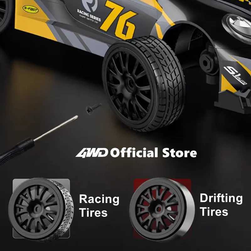4WD 124 Remote Control Drift RC Racing Car 20KM/H High Speed 4x4 RC Vehicle Model Electronic Toy for Kids CHIldren Gift G251218