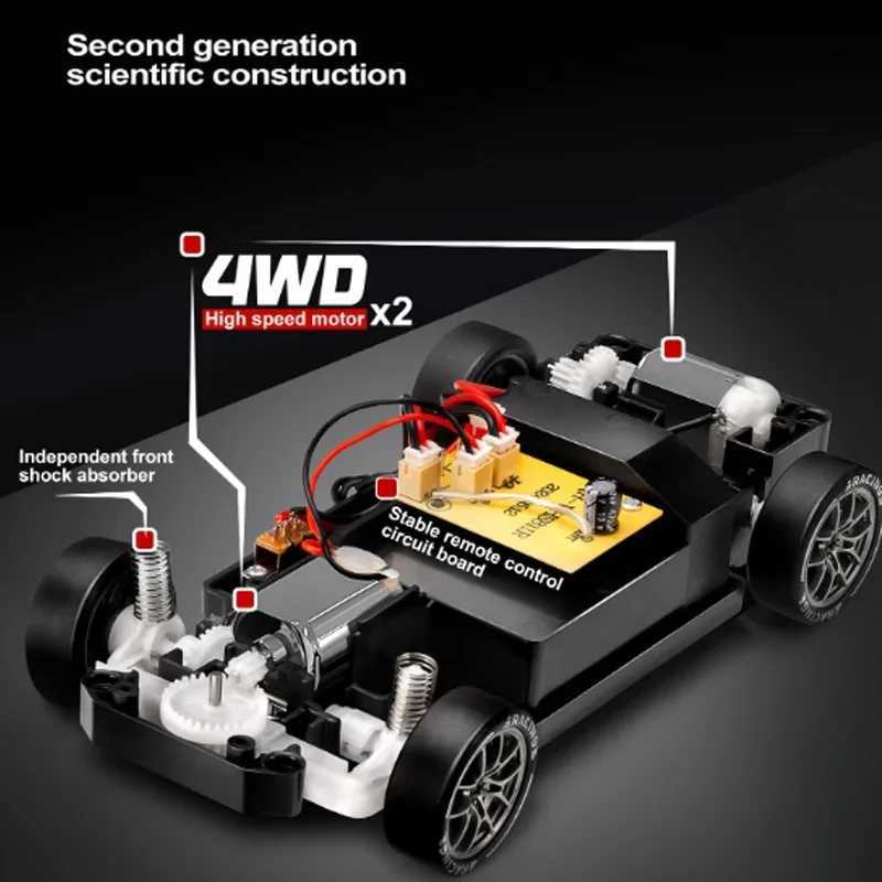 4WD RC Drift Car 124 24GHz Limited Edition - LED Lights Stunt Drift High-Speed Racing Car Boy Toy Gift G251218