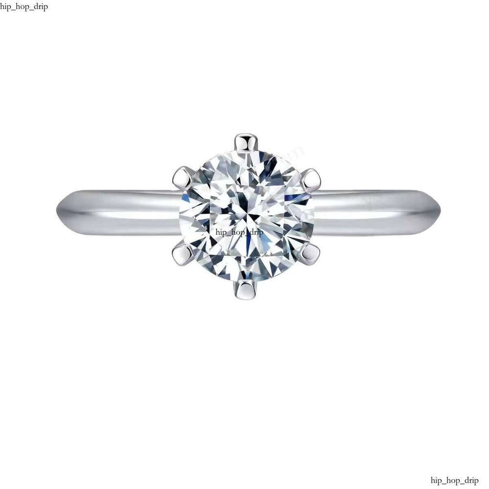 Lerca 1ct D/VVS Cut Silicon Stone VVS Moissanite Wedding Engagement Ring Classic Style 10K 14K 18K Gold Anniversary Certified by GRA