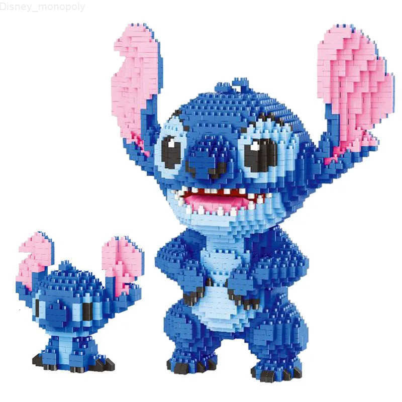 Disney Diamond Micro-Particle Building Blocks Assembled Toys Creative Guitar Holding Book Stitch Model Childrens DIY Toys H251218