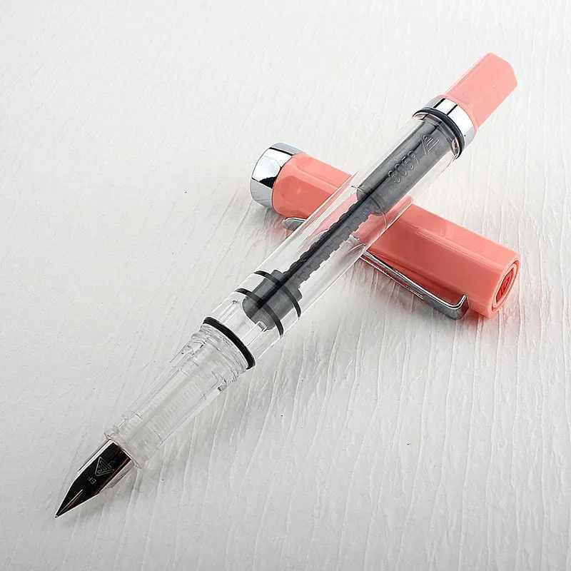 High Quality 3059 Piston Fountain Pen Resin Transparent Ink Pen EF/F Nib 038/05mm Fountain Pen Business Gif Y251218