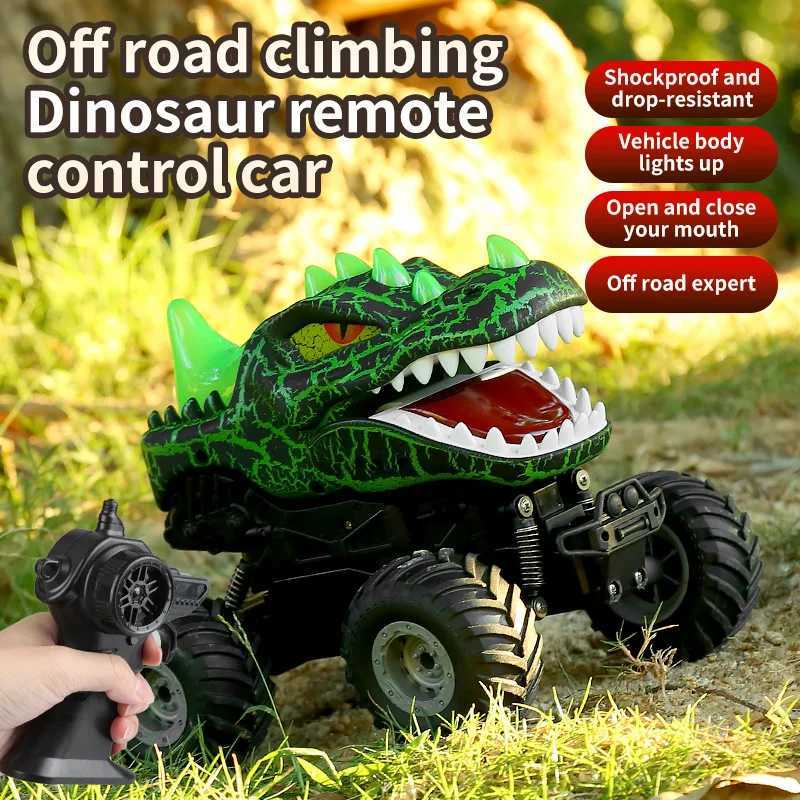 24G Remote Control Dinosaur Car with Light Off-Road Vehicle Climbing Car JJRC Q225 Remote Control Dinosaur Toy for Kids Gift G251218