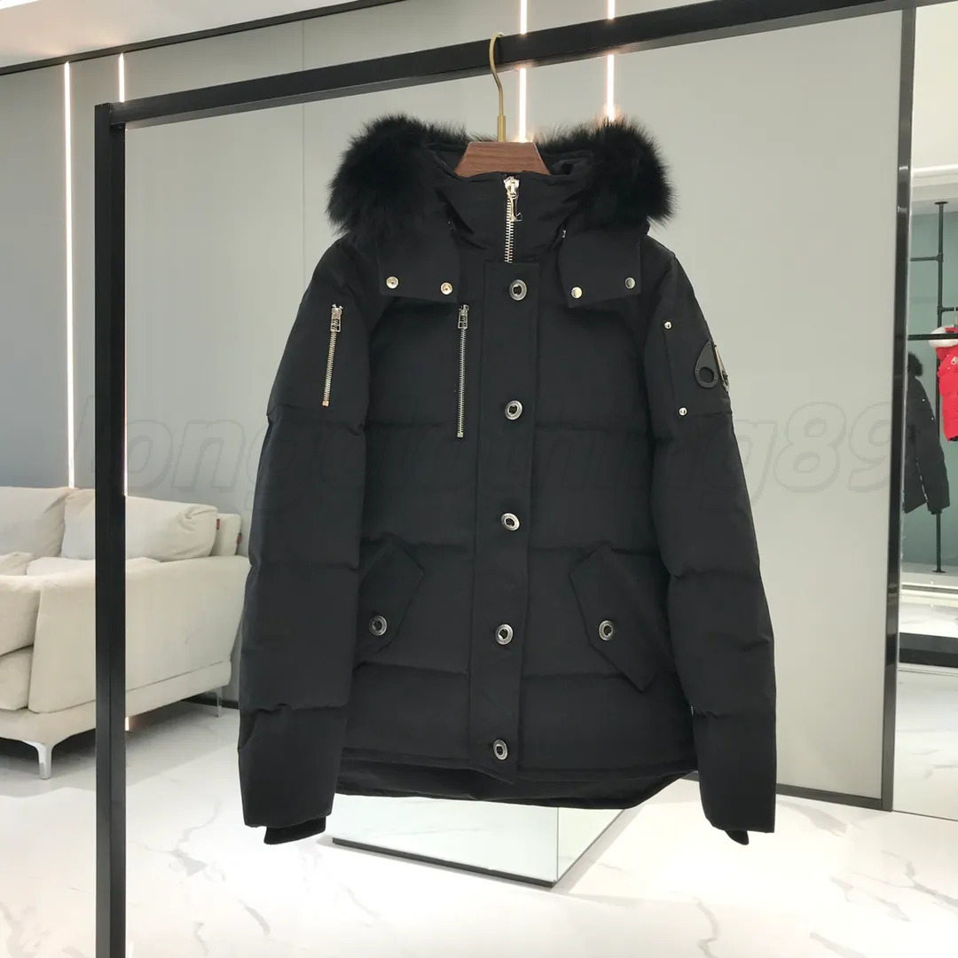 Designer Down Parkas Moose Jacket Fur Collar Parka Winter Waterproof White Duck Mouse Knuckle Coat Cloak Men And Women Couples Moose Version Keep