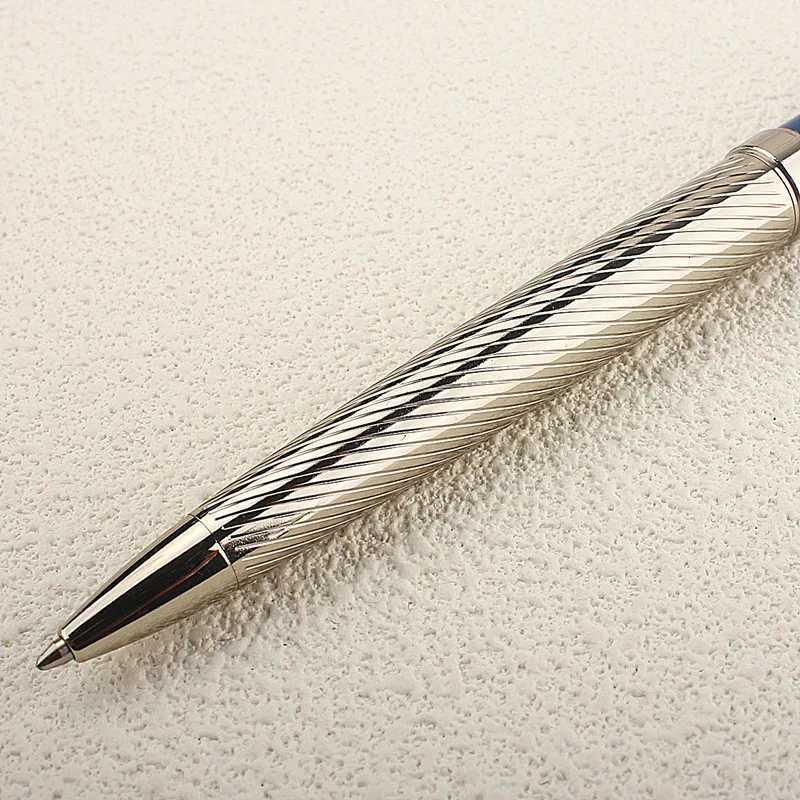 Metal Ballpoint Pen With Refills For School Off Stainless Steel Material Ball Pen Blue Refill Ink Y251218