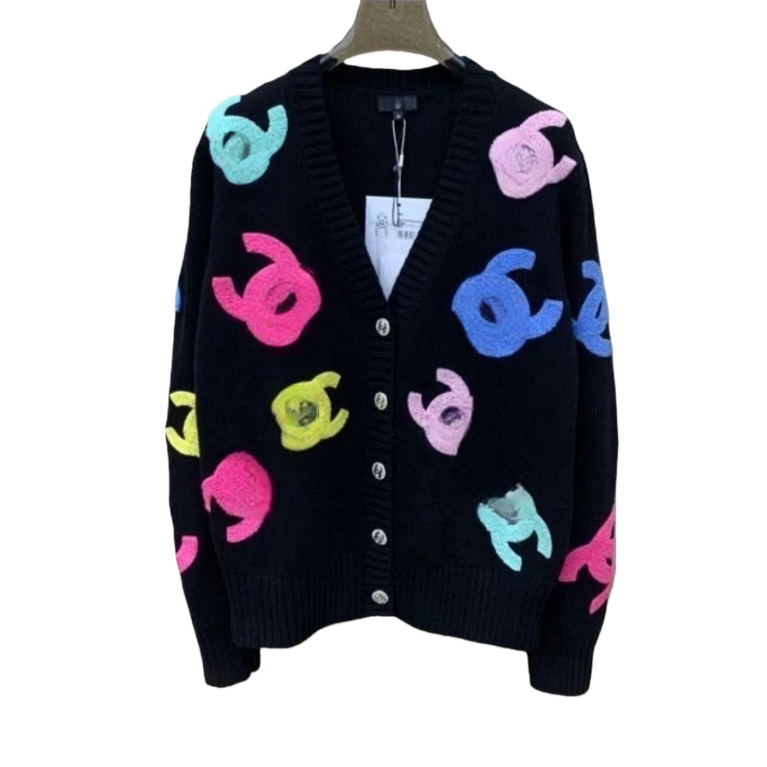 25ss New Autumn Winter Women Cardigan Knitted Sweater Jacket Warm Embroidery Fashion Knit Cardigans Coat Lady Loose Sweaters