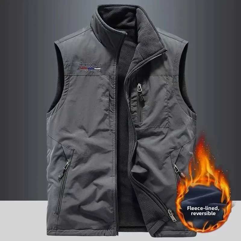 Men Outdoor Sports Leisure Windproof BreaTHable Sleeveless THiCK VEST Fashionable and BreaTHable Warm VEST ComfortG251218
