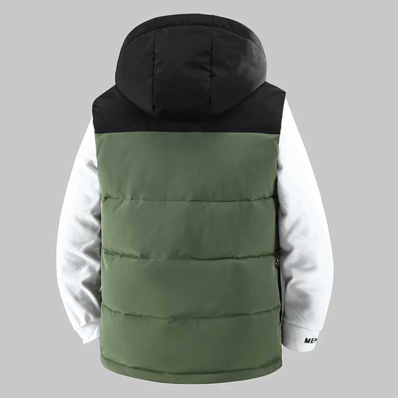 Autumn and winter thick warm vest with contrasting color design thick sleeveless jacketG251218