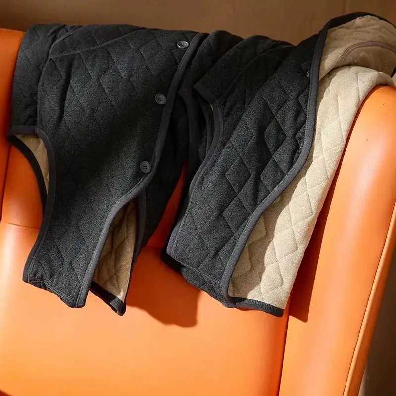 Thickened Mens Vest Fleece-lined Lightweight Padding Warm Shoulder Pad Jacket Winter Casual Soft Close Fitted Thermal VestsG251218