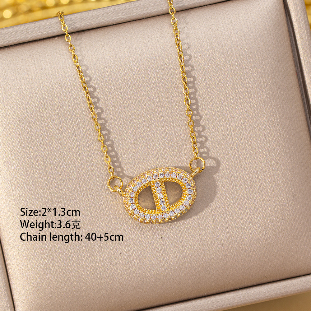 Exquisite Zircon Inlaid Necklace Charming Womens High End Light Luxury Niche Full Diamond Collarbone Chain Jewelry Boutique Gift