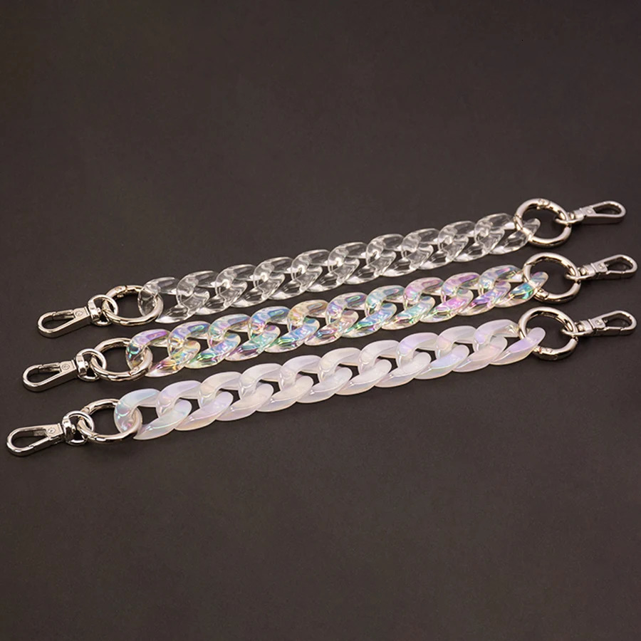 DIY Chunky Acrylic Chains Strap For Handbag Shoulder Crossbody Bag Clear Big Resin Chain For Jewelry AB Colorful Bag Accessories 251217