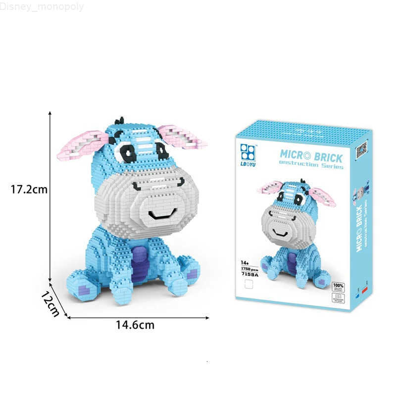 Disney Cartoon Series Micro Building Blocks Mickey Mouse Lion King Simba Timon Pumbaa Eeyore Figures Mini Brick For Block Toys H251218