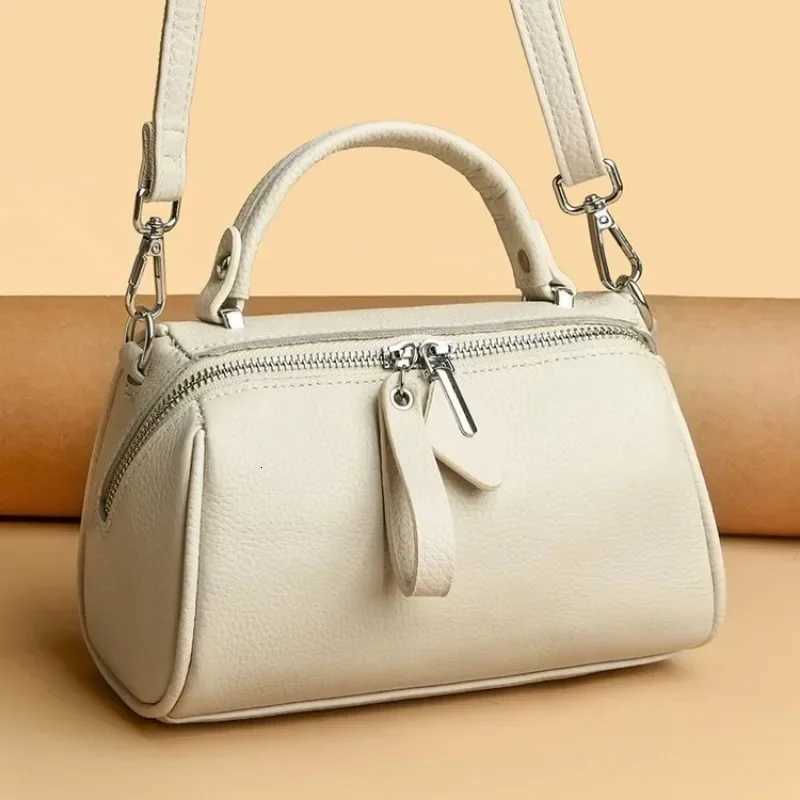 New Solid Cowhide Elegant Ladies Shoulder Bags 2026 High Quality Casual Sweet Handbag First Layer Cowhide Retro Crossbody BagT251218