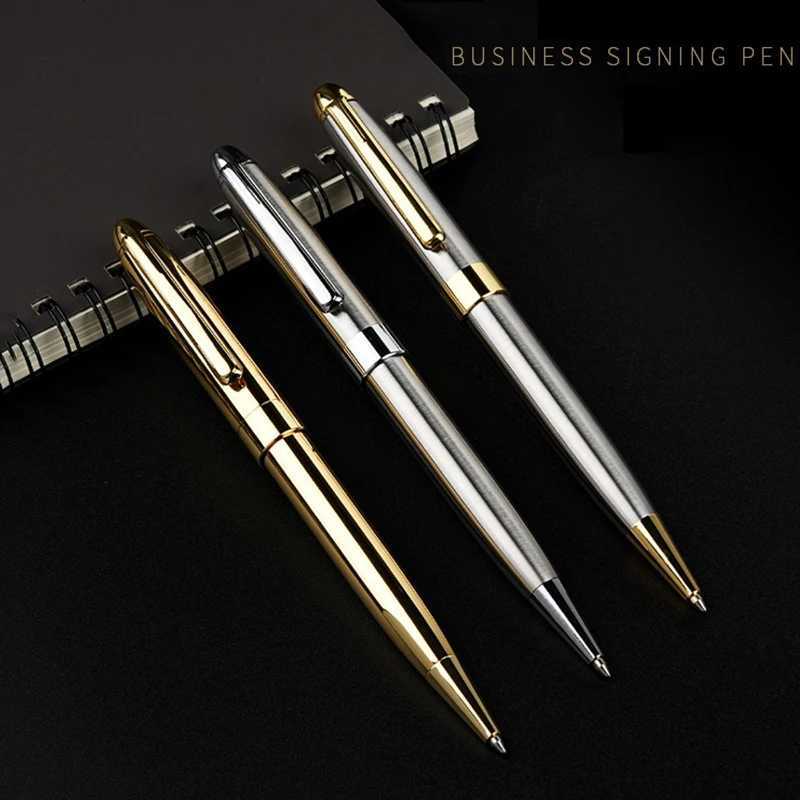 1 High-end Metal Ballpoint Pen Business Signature Writing Gel Pen Ballpoint Pen Student Pract Pen Writing Stationery Y251218