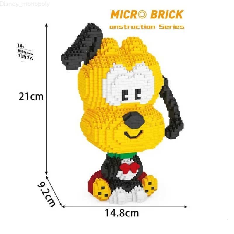 Disney Mini Blocks Cartoon Auction Figure Donkey Juguete Micro Blocks Building Toy Stitch Educational Toys Anime Children Gift New YEAR H251218