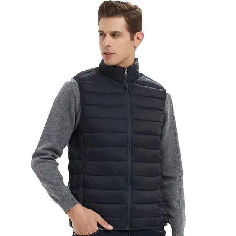 Mens Winter Sleeveless Vest Fashionable Cotton-Padded Design with Stand Collar Warm Waistcoat StyleG251218
