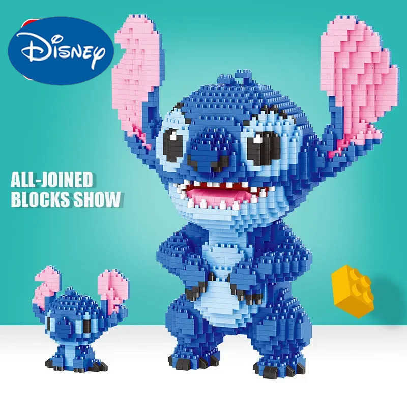 Disney Stitch Diamond Building Block Lilo Stitch Cartoon 3D Model Assembly DIY Puzzle Mini Bricks Figure for Christmas Gift H251218