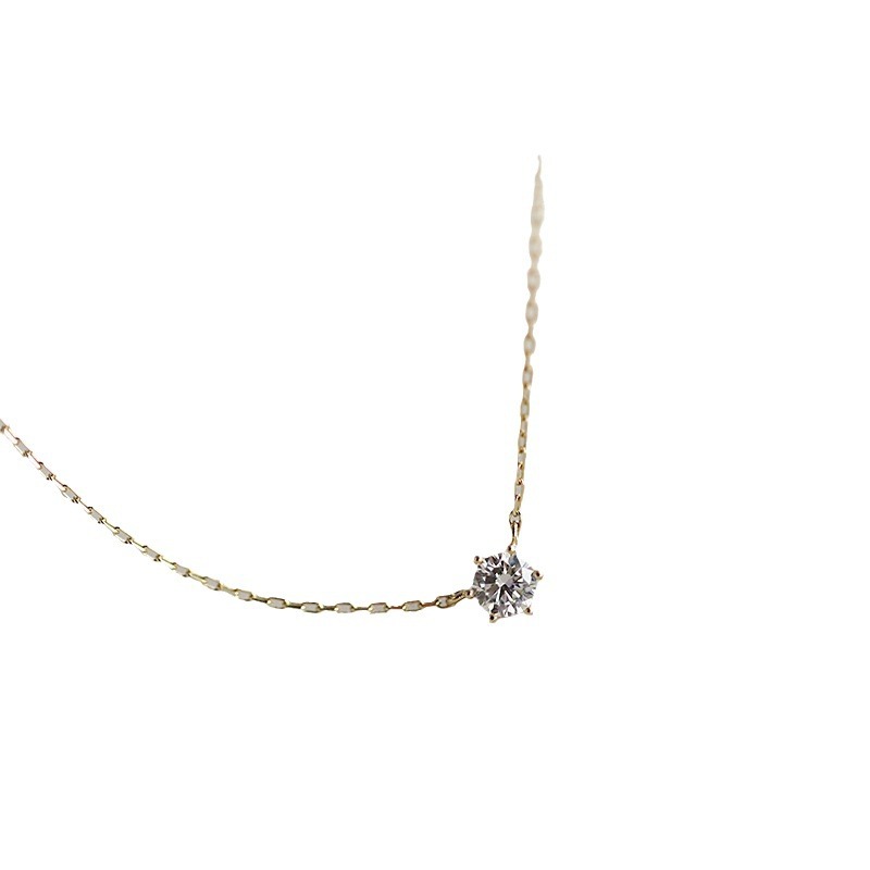 2026 Choucong Classical Six Claw Fashion Jewelry Genuine 100% 925 Sterling Silver 18K Gold Lab Moissanite Diamond Gemstones Party Women Clavicle Neckl
