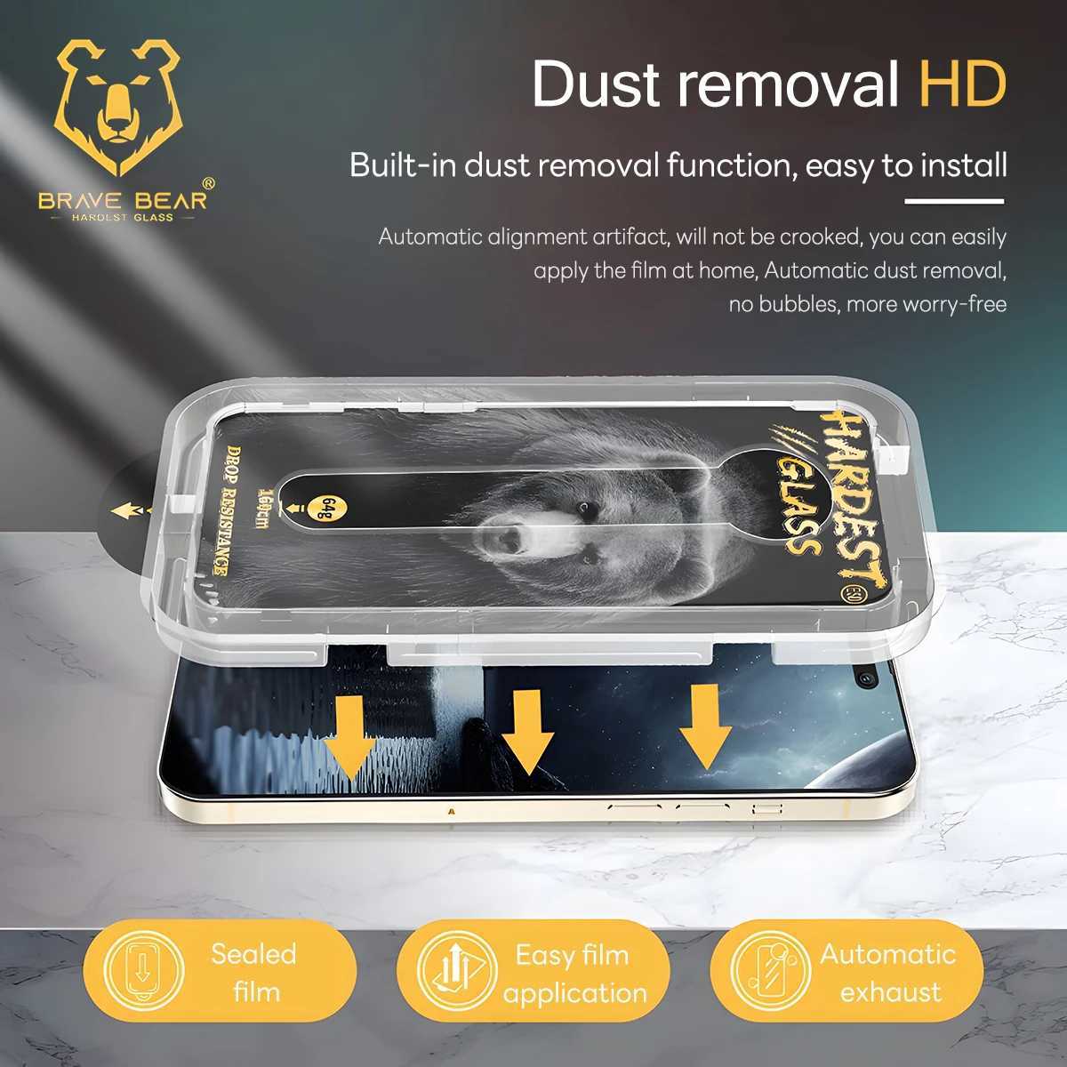 2PCS Screen Protector For iPhone 16 15 14 13 12 Pro Max Plus Tempered Glass Phone Shockproof Protective Film Phone Accessories G251218