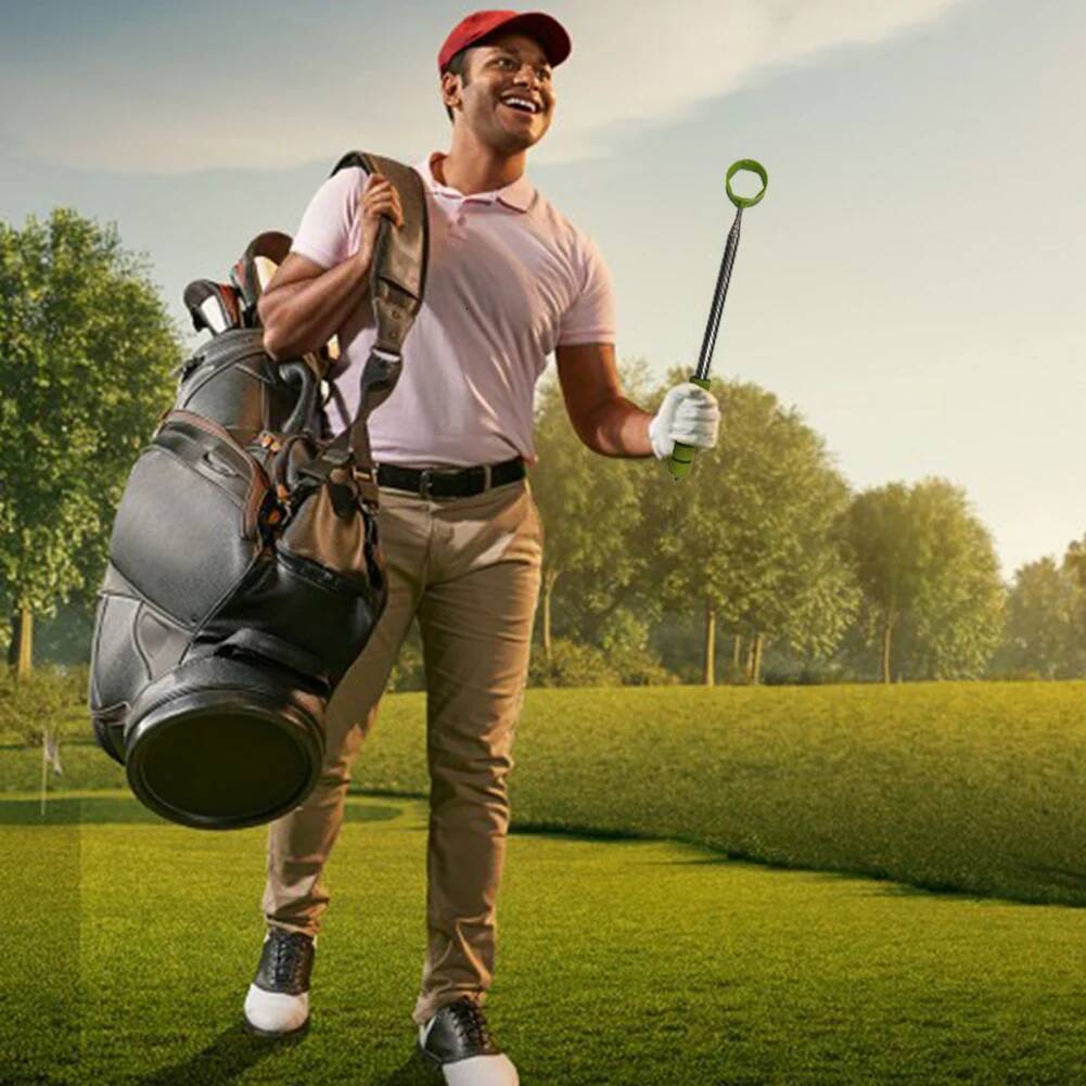 8.86 FT Telescopic Ball Pick Up Retriever Grabber Non-Slip Handle Claw Sucker Tool Golf Accessories