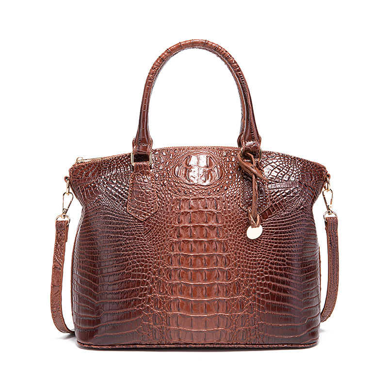 Women's Vintage Crocodile Pattern Tote Bag - Multi-Color Large Capacity Handbag Crossbody Shoulder Bag for Daily Use