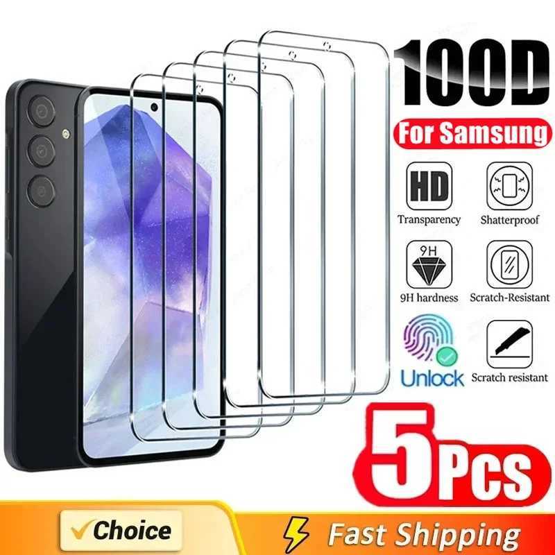 5Pcs SCREEn Protector for A55 A15 A54 A34 A13 A14 A53 A52 A12 A33 A52S A32 A35 A71 A72 A51 A22 S10E S20FE Tempered Glass G251218
