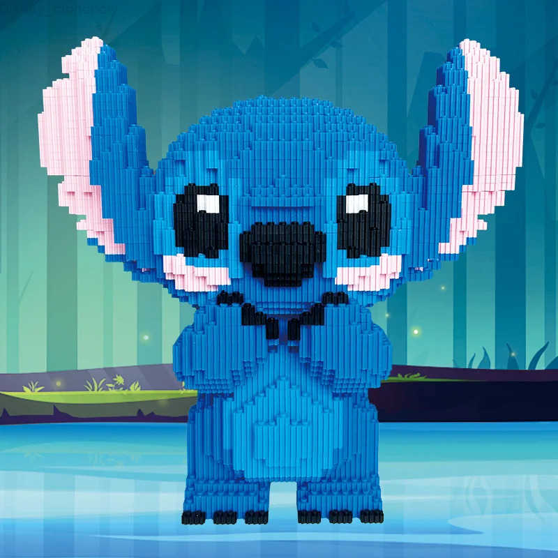 Disney Cool Joker Stitch Magic Building Block Kawaii Baby Stitch Angel Model Halloween Stitch Assembled Bricks Toy For Kids Santa Gift H251218