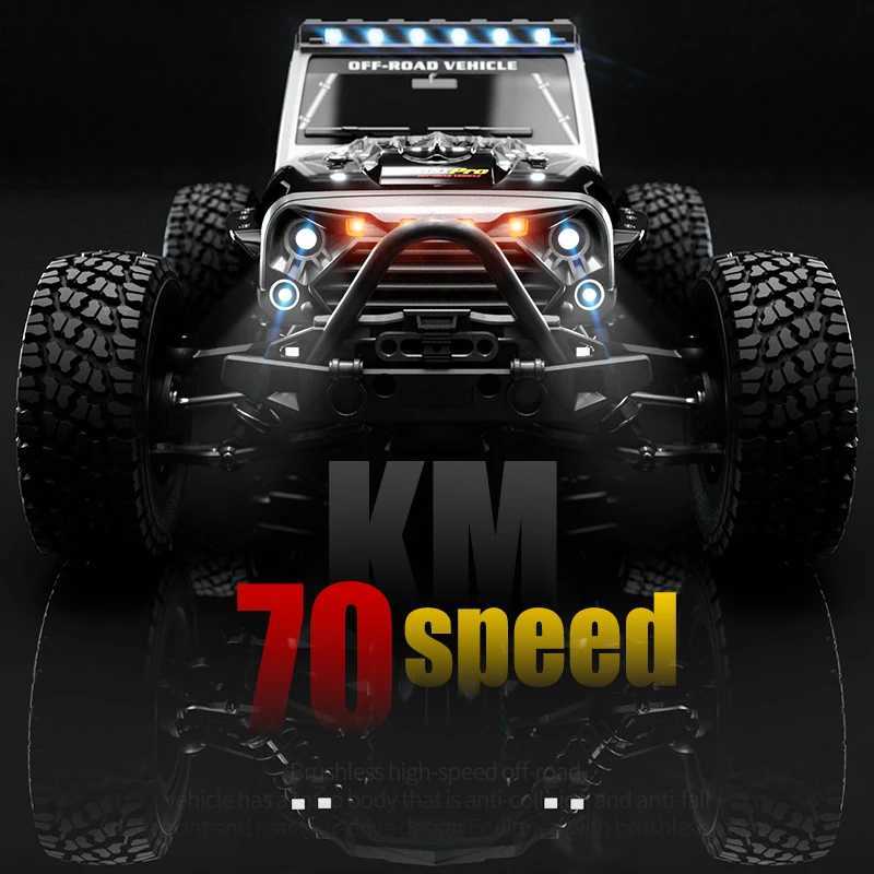 16103 PRO RC Offroad 4x4 70KM/H High-Speed RC Car 24GHz Brushless Motor 116 4WD Off-road Climbing Vehicle Wtith LED Light G251218