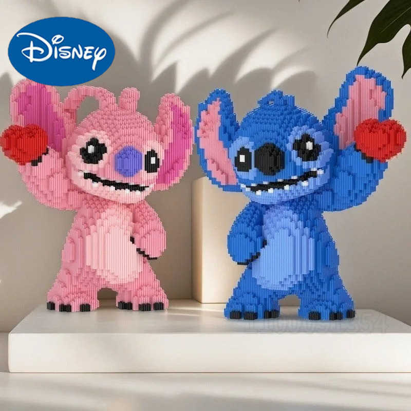 Disney Disneys New Stitch Building Block Toys Small Particles Educational Childrens Puzzle Toys 30cm Building Block Toy Ornaments H251218