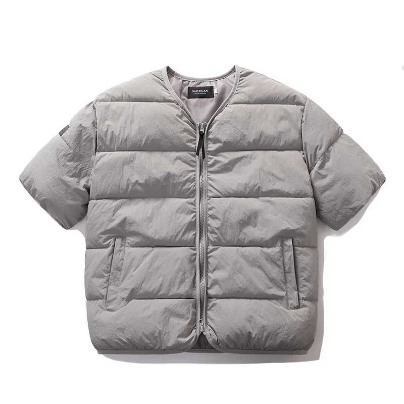 Korean Fashion Vests Warm Men and Women Half-sleeved Vest Jackets Winter Fashion Couple Cotton-Padded Vest Coats Warm WaistcoatsG251218