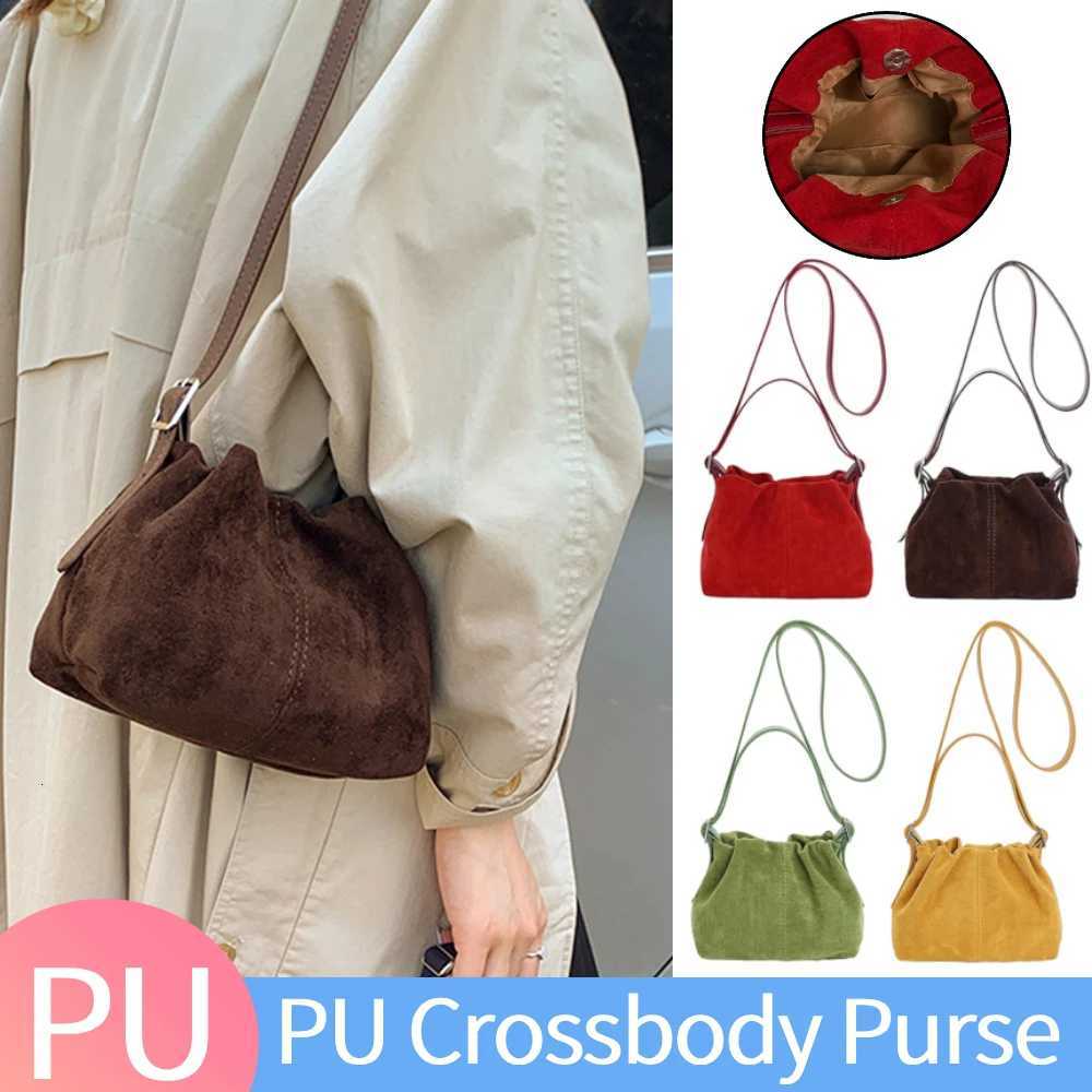 PU Crossbody Purse Solid Color Tote Handbag Lightweight Crossbody Bag Drawstring for Women Daily Use Special OccasionT251218