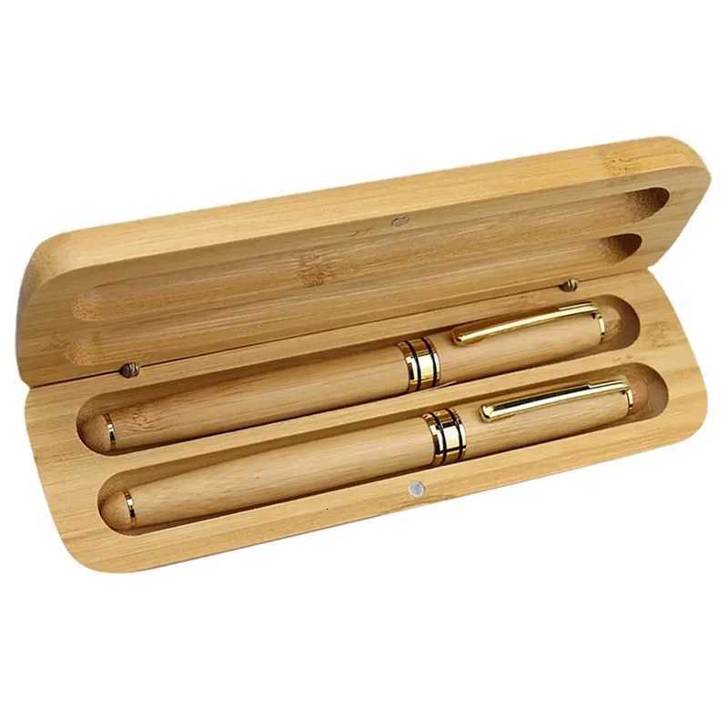 ABEO-Bamboo Wooden Stationery Students Business Off Ballpoint Pen And Gift Box Elegant Fancy N Pens Set Kit Gift Pen Set K Y251218