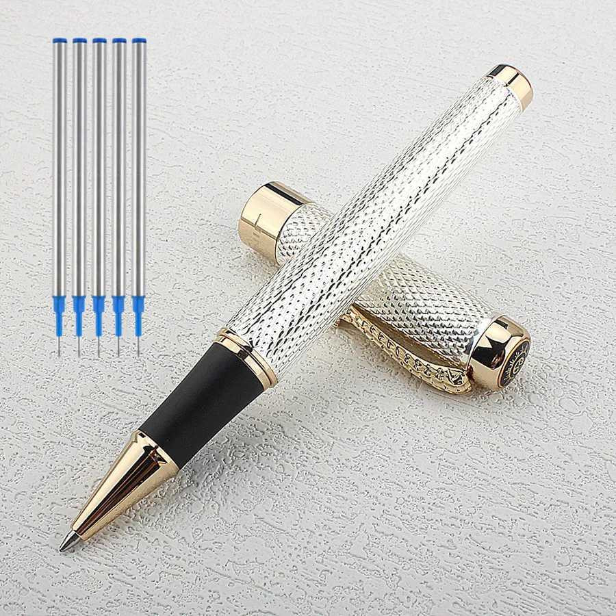 Jinhao 1200 Gold/Silver Metal 07MM nib Upsc Business Off School Conference Stationery Writing Supplies Roller Ball Pen Y251218