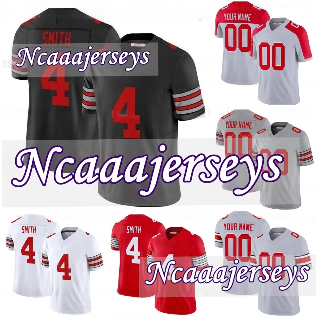 Men Custom Football Jersey 4 Jeremiah Smith Jersey Jack Sawyer Will Howard Caleb Downs Treveyon Henderson Denzel Burke Miyan Egbuka 11 Smith-Njigba10 