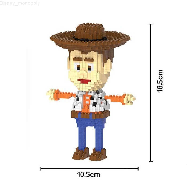 Disney Toy Story 4 Alien Woody Building Block Diamond Bricks Buzz Lightyear Rex Bullseye Lotso Hugs Bear Mini Toy Figure For Children H251218
