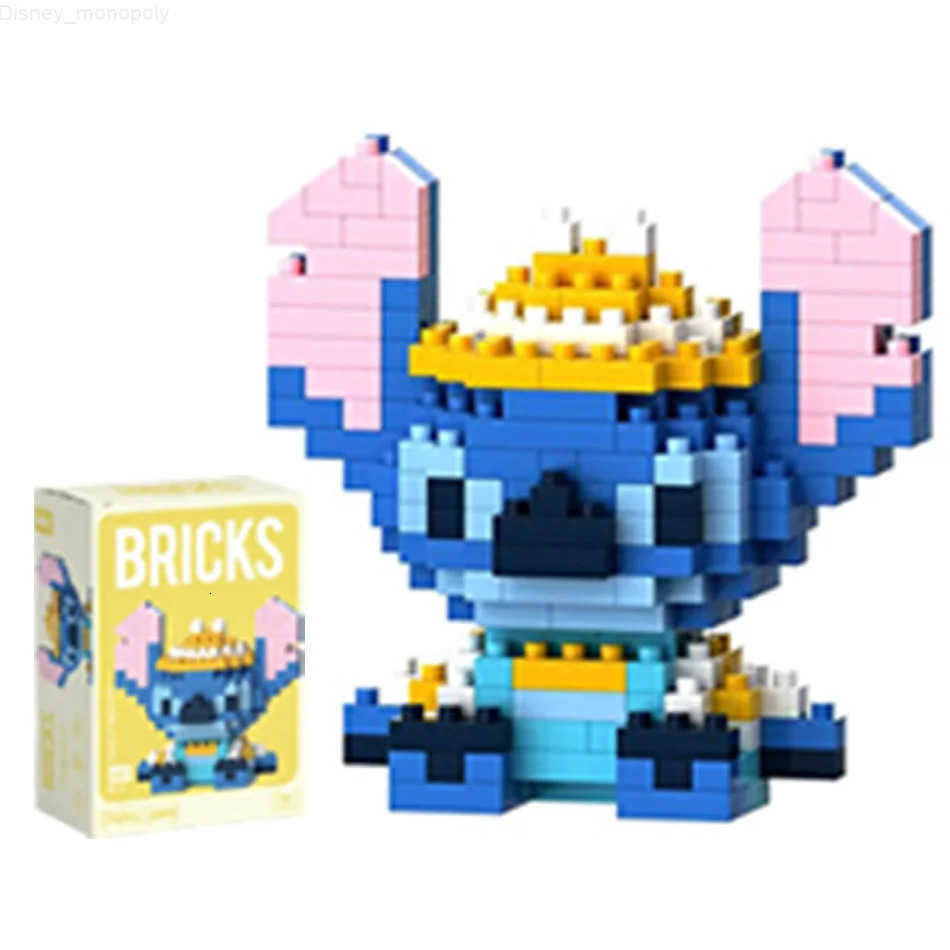 Disney LiLo Stitch Toys Building Block Angel lega Cartoon Character Assembled Model Toys For girl Children Birthday Gifts H251218