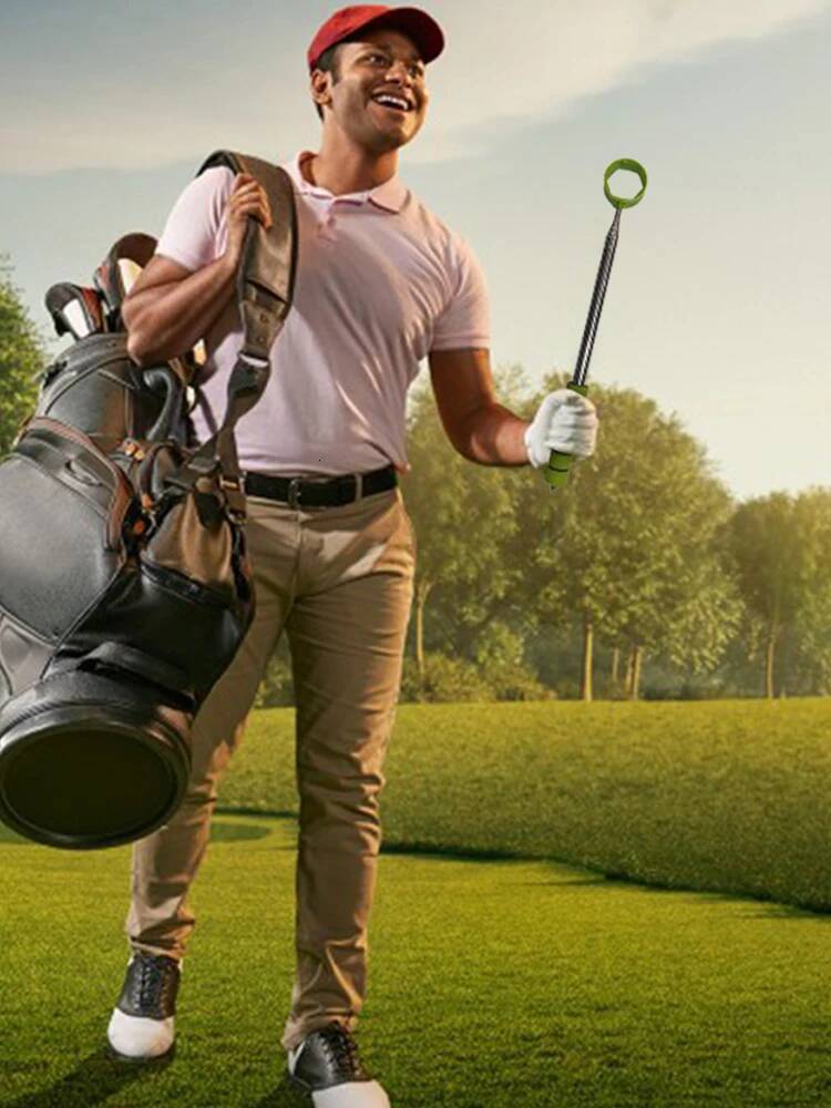 8.86 FT Telescopic Ball Pick Up Retriever Grabber Non-Slip Handle Claw Sucker Tool Golf Accessories
