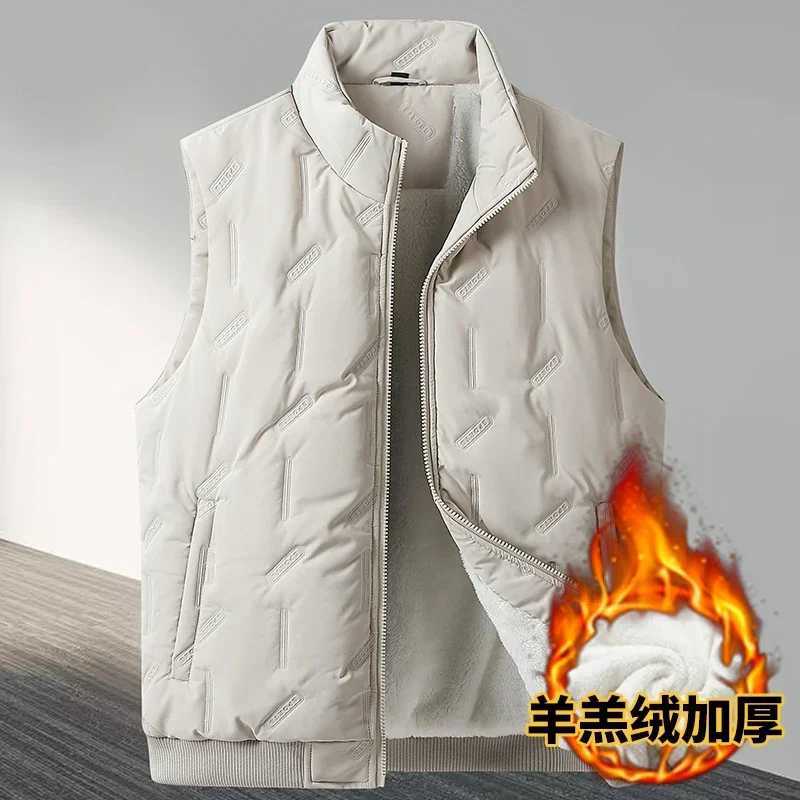 Thickened Vest Mens 8XL 9XL 10XL Plus Size Winter Lamb Down Coat Outdoor Wear Vest Waistcoat Velvet Top Jackets Male ClothingG251218