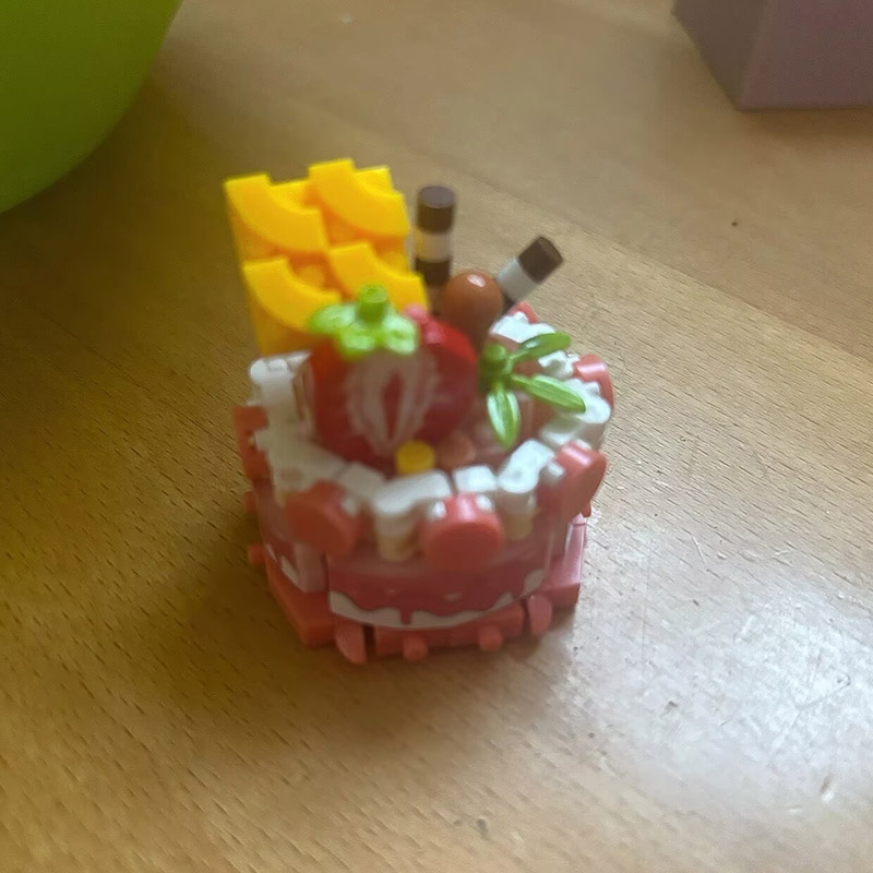 cake Building Blocks 3d-brick kids toy colorful Cake-shaped toys a box 9 piece For users over 6 years old Adult assistance Children's building bl