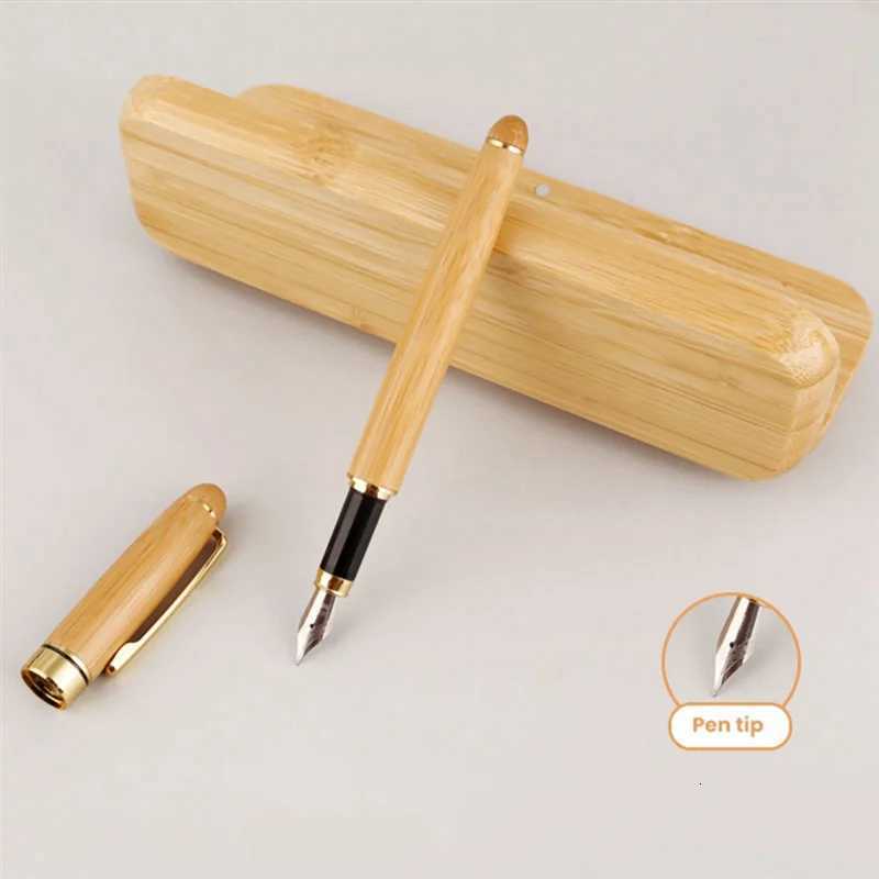 ABEO-Bamboo Wooden Stationery Students Business Off Ballpoint Pen And Gift Box Elegant Fancy N Pens Set Kit Gift Pen Set K Y251218