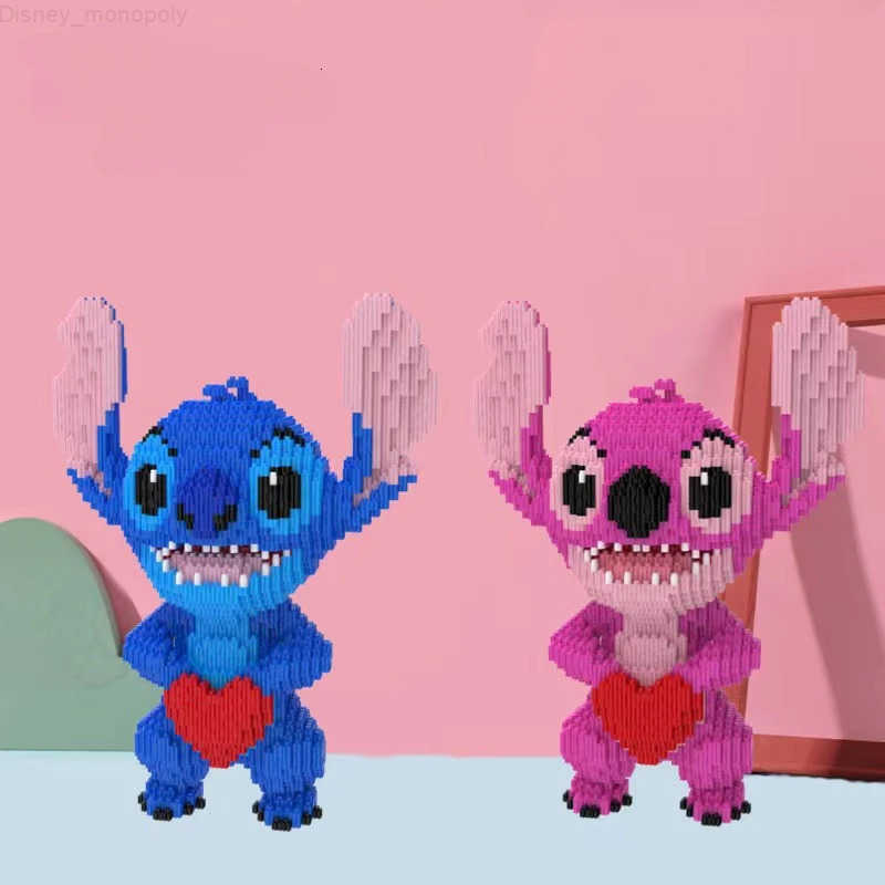 Disney Giant 33CM Cute Stich Toy Block Set - Perfect Birthday Gift for Kids and Adults Educational and Fun Building Blocks H251218