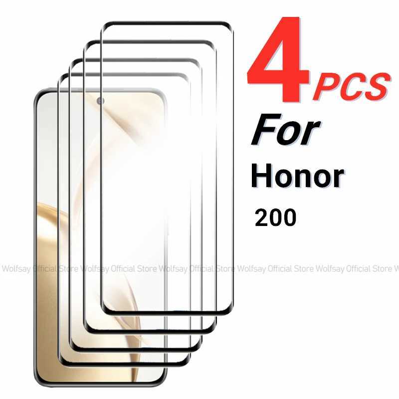 2/4PCS 3D Curved Edge Glass For Honor 200 Glass For Honor 200 Screen Protector Tempered Glass Phone Film Protector For Honor 200 G251218